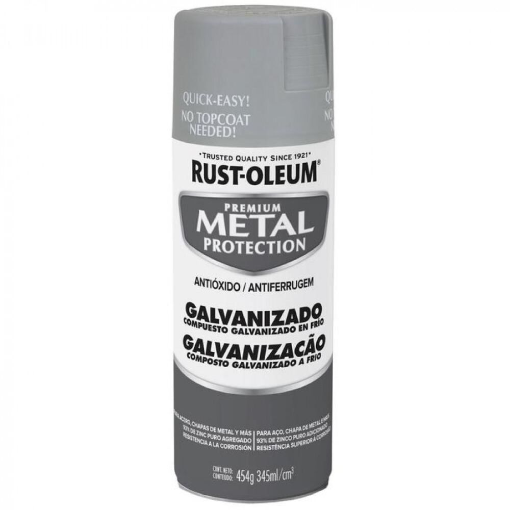 Spray Aerosol Metal Protection Galvanizado Gris Rust Oleum image number 0.0